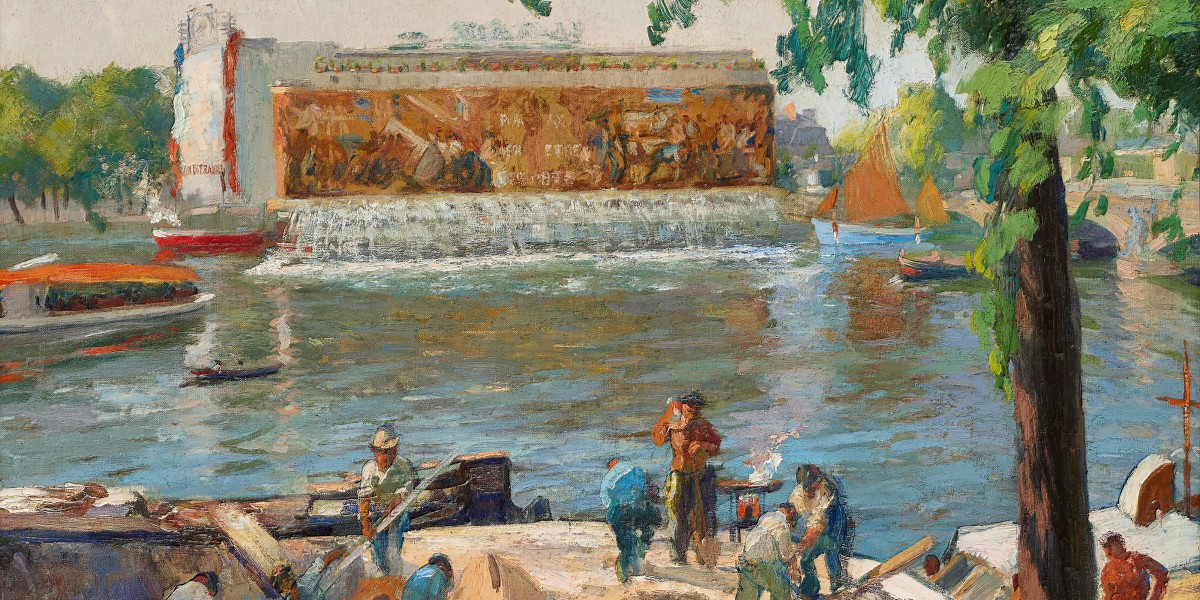 Le pavillon du travail et les constructeurs de l'exposition